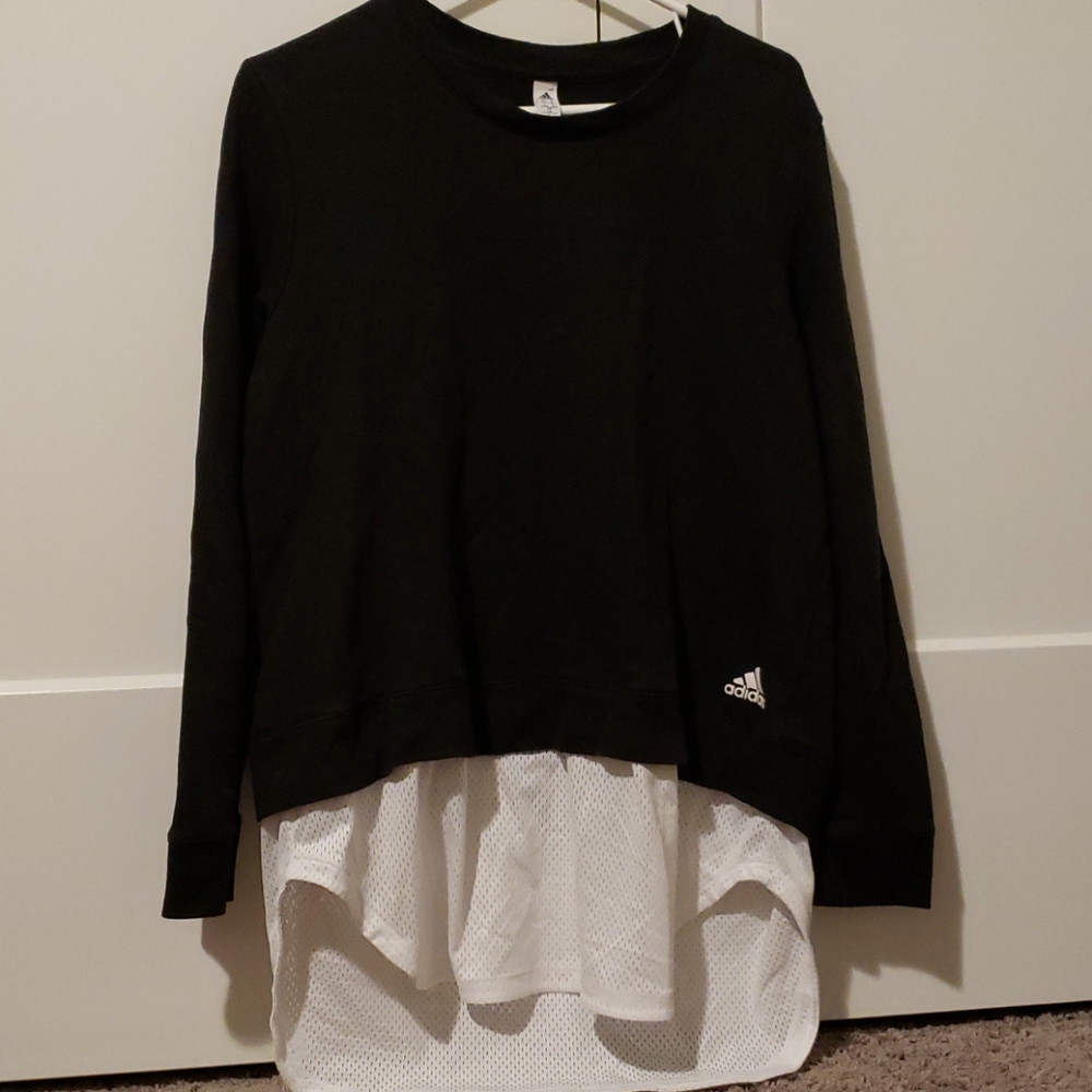 ADIDAS mesh bottom sweatshirt